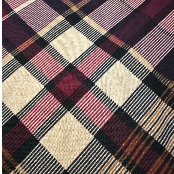 Jessica Howard Women's Plaid A-Line Dress Burgundy Size 2X NWT - Picture 5 of 10